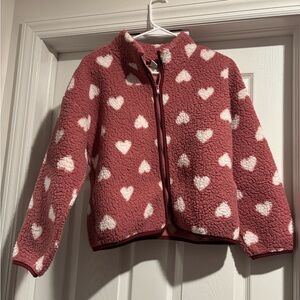 Old Navy Pink Heart Pattern Kids Cozy Sweater